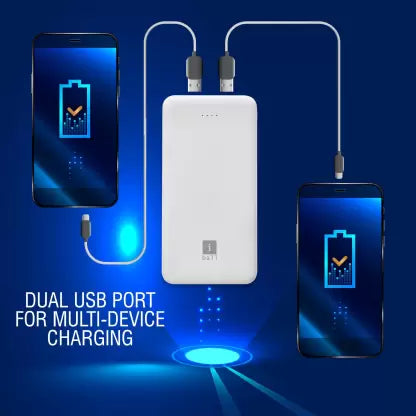 iball 10000 mAh Power Bank (12 W)  (White, Lithium Polymer) iball 10000 mAh Power Bank (12 W)  (White, Lithium Polymer)